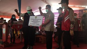 Gubernur Sumsel dan Bupati Banyuasin Resmikan Lanjutan Pembangunan Jembatan Rantau Bayur