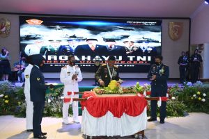 Pangdam II/Sriwijaya Ikuti Upacara HUT Ke-75 TNI Tahun 2020 Secara Virtual