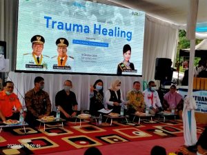 Hibur Anak Korban Kebakaran, Hj Percha Leanpuri Gelar Trauma Healing