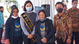 Anggota DPR RI Fraksi Nasdem Percha Leanpuri Hibur dan Beri Semangat Anak Korban Kebakaran