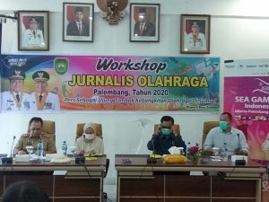 Workshop Jurnalis Olahraga Sumsel  Dengan Tema “Pers Sebagai Ujung Tombak Kebangkitan Olahraga Di Sumsel”