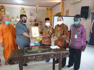 Kunjungi Wihara, Kakanwil Sumsel dan Dirjen Buddha Tekankan Pentingnya Kerukunan