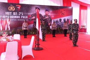 Kapolda Sumsel Mengikuti Upacara Virtual  Korps Brimob Polri Ke-75