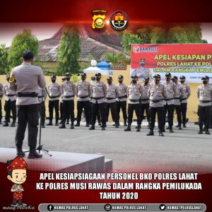 Pengamanan Pemilukada, Polres Lahat Apel Persiapan Personel BKO