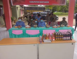 Satuan Polisi Pamong Praja (Satpol-PP) Kabupaten Banyuasin, Proses Pemusnahan Minuman Miras.