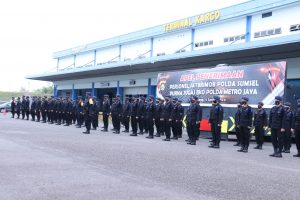 Upacara Penyambutan Personil Sat Brimob Polda Sumsel Pasca Bko Polda Metro Jaya