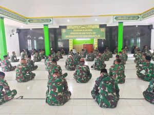 Yonif 141/AYJP Doa Bersama Dalam Rangka Peringatan Hari Juang TNI AD Tahun 2020 Dan Peringatan Ke 75 HUT Kodam II/SWJ Tahun 2021