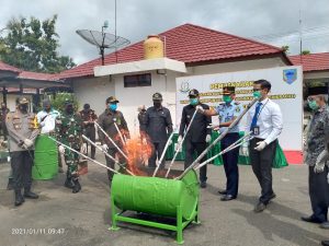 Kejaksaan Negeri Bersama Forkompinda Lahat Pemusnahan Barang Bukti