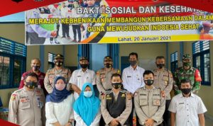 Wujudkan Indonesia Sehat Dikampung Tangkal, Polres Lahat Pemberian Sembako dan Pengobatan Gratis