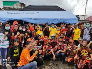 Ormas PP Kota Palembang Berikan Bantuan Korban Kebakaran