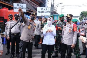 Kapolda Kampanyekan Penggunaan Masker Serentak di 17 Polres Jajaran Polda Sumsel