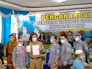 Bupati Lahat Bersama Forkompimda Pencanangan Vaksinasi Covid-19