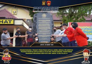 Prasasti Pesan Pesan Kapolda Sumsel di Polres Lahat Resmi Ditandatangani