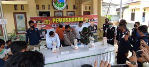 Polres Muratara, Musnahkan Barang Bukti 1 Kg Sabu