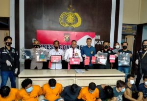 Polres Lahat Press Release Ungkap Kasus Bandar Narkoba di Lahat Tengah