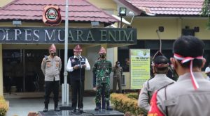 Perkuat Rasa Nasionalisme, Polres Muara Enim Gelar Apel Kebangsaan