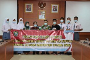 Plt Dispora Dampingi 6 Siswa Paskibraka Audiensi dengan PJ Sekda Muara Enim