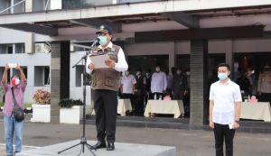 Kabupaten Muara Enim Apel Gelar pasukan Operasi ketupat Musi 2021