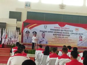 Bupati Banyuasin Menghadiri Pengukuhan dan Pelatikan Pengurus KONI Banyuasin