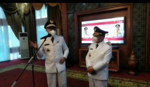 Bupati dan Wakil Bupati Pali Periode 2021-2024 Heri Amalindo-Soemarjono Resmi di Lantik