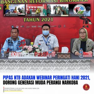 PIPAS NTB Adakan Webinar Peringati HANI 2021, Dorong Generasi Muda Perangi Narkoba