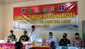 Cegah Narkoba, Wabup Lahat Resmikan Kampung Tangguh Bersih Narkoba