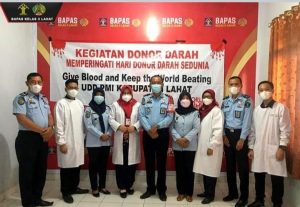 Dalam Rangka Hari Donor Darah Sedunia, Bapas Lahat Gelar Donor Darah dengan PMI Lahat