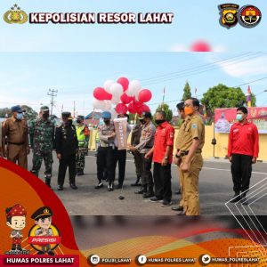 Kapolres Lahat Pimpin Apel Lounching Drone Squad Karhutla dan Pelaksanaan Sosialisasi Aplikasi Songket