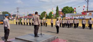 Kapolres Lahat Pimpin Apel penyerahan Pers BKO Keroyok Kampung Zona Merah