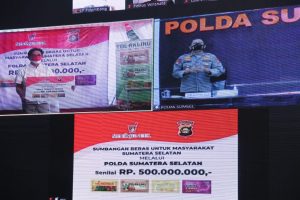 Sido Muncul Salurkan Bantuan Beras Senilai Rp500 Juta ke Polda Sumsel