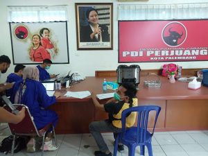 DPC PDI Perjuangan Kota Palembang Jadi Partai Pelopor Adakan Program Vaksin Massal