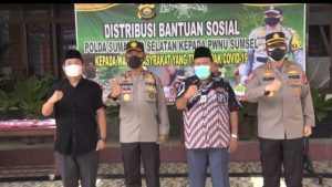 Polda Sumsel Distribusikan Sembako kepada Pengurus Wilayah Nahdatul Ulama Sumsel