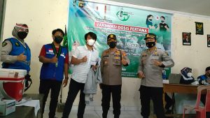 Wakapolda Sumsel Tinjau Vaksinasi Massal Covid-19 di Kantor HMI Cabang Palembang