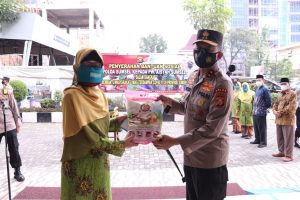Polda Sumsel Distribusikan 3 Ton Beras Kepada Pengurus Wilayah PW Aisyiyah Sumsel