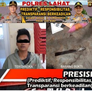 Pelaku Pembunuhan di Curup Ganya, Berhasil Diamankan Satreskrim Polres Lahat