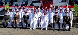 Dandim 0405/Lahat Bersama Forkompimda Lahat Upacara 17 Agustus 2021 di Lapangan  Seganti Setungguan