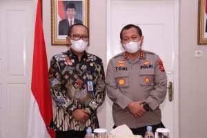 Silahturrahmi Kapolda Sumsel dengan Kakanwil Kemenkumham Sumsel