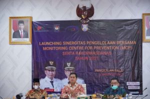 Bupati Banyuasin Melaunching Virtual MCF di Gelar Kemendagri