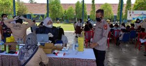 Polres Lahat Giat Vaksinasi Polri Presisi Tahap 2 Untuk Pelajar dan Warga