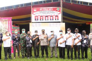 Kapolres Pali Bersama Forkopimda Melaksanakan Pengecekan Pemungutan Suara Pemilihan Kepala Desa. di Lima Kecamatan Kab. Pali