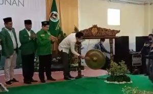 Gelar Pembukaan Musyawarah Cabang Muscab V, Dan Pemukulan Gong Oleh Wako Prabumulih, Ir H Ridho