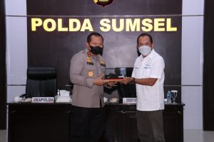 Penanda tanganan Hibah renovasi gedung  Subarkah dan R .Sukamto Mapolda Sumsel dari PT  Bukit Asam Tbk kepada Polda Sumsel