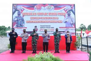 Resmikan Pembangunan Komplek Brimob Presisi, Kapolri Ingatkan Pentingnya Sinergitas TNI-Polri 