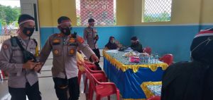 Peringatan Hari Pahlawan, Polres Lahat di Kecamatan Kikim Selatan Giat Vaksinasi Bahagia