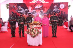 Kapolda Sumsel mengikuti Upacara Hut ke- 76 Korps Brimob Polri