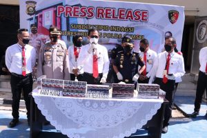 Ditreskrimsus Polda Sumsel Amankan Ribuan Bungkus Rokok Tanpa Bea Cukai