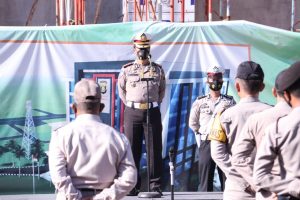 Dirlantas Polda Sumsel Pimpin Apel Pagi.