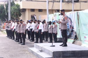 Kapolda Sumsel Irjen Pol Toni Harmanto,MH Yang Diwakili Wakapolda Sumsel Brigjen Pol Rudi Setiawan,Sik SH MH Mengucapkan Saat Apel. Terimakasih Kepada Seluruh Personel