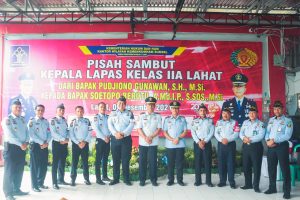 Lapas Kelas IIA Lahat Pisah Sambut Pergantian Kalapas dari Bapak Pudjiono Gunawan kepada Bapak Soetopo Berutu