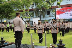 Waka Polres Muara Enim Pimpin Upacara Sertijab Kabag Ops Polres Muara Enim